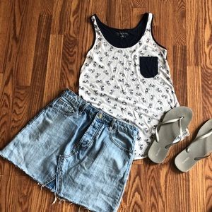 Cute Bicycle Pocket Tank-Top